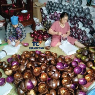 lacquer coconut shell bowl vietnam