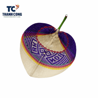 Purple Bamboo Hand Fan