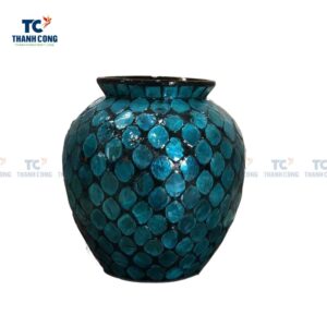 Blue Lacquer Vase Nacre Inlay (TCHD-23084)