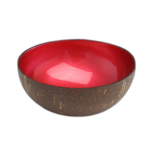 Red coconut bowl