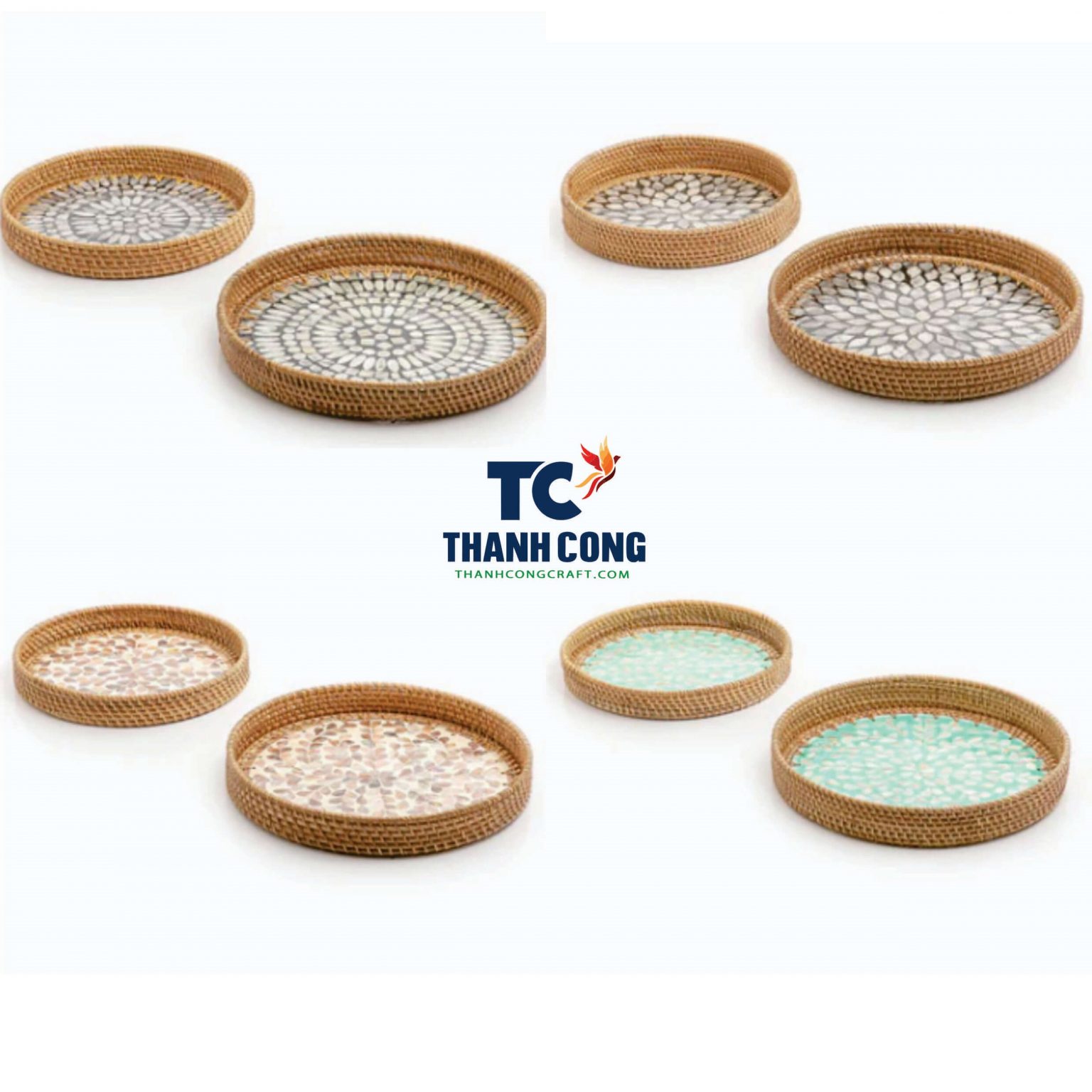 Round Rattan Tray inlay