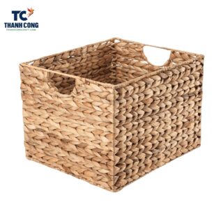 Square water hyacinth basket