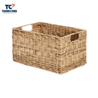 Water Hyacinth Rectangle Basket, Hyacinth Rectangular Basket, Rectangular Hyacinth Basket, Rectangular Water Hyacinth Basket
