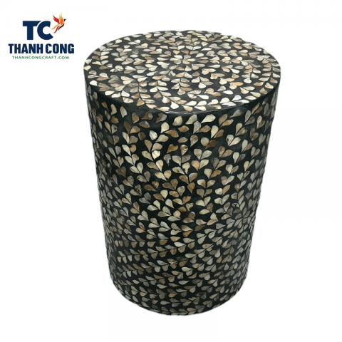 Black Mother of Pearl Stool