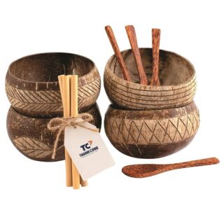 Carved coconut bowl wholesale