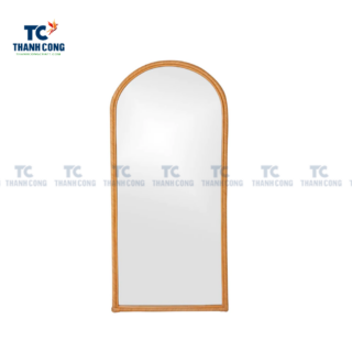 rattan arch mirror, cane arch mirror, rattan arch floor mirror