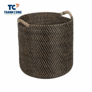 Black Rattan Basket, Black Rattan Storage Basket