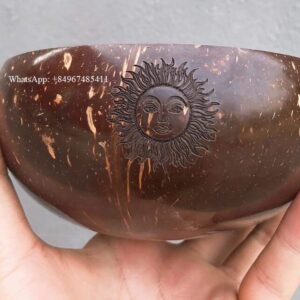 Engraved Original Coconut Bowl with Sun