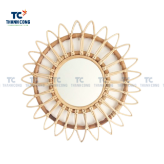Flower Rattan Wall Mirror