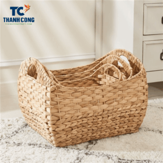 Large Water Hyacinth Storage Basket, Large Hyacinth Storage Basket, Water Hyacinth Storage