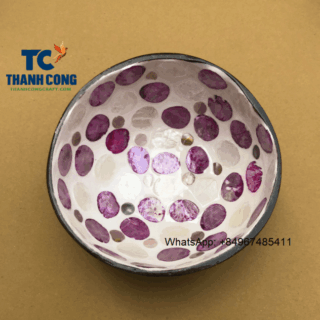 Natural MOP Inlaid Coconut Bowl Wholesale