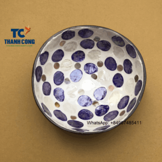 Purple Seashell Inlay Coconut Bowls Supplier