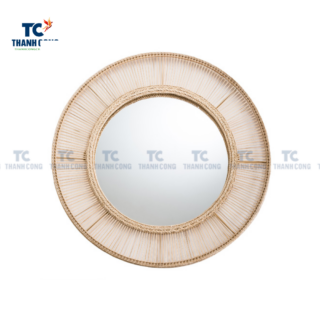 Round Mirror Rattan