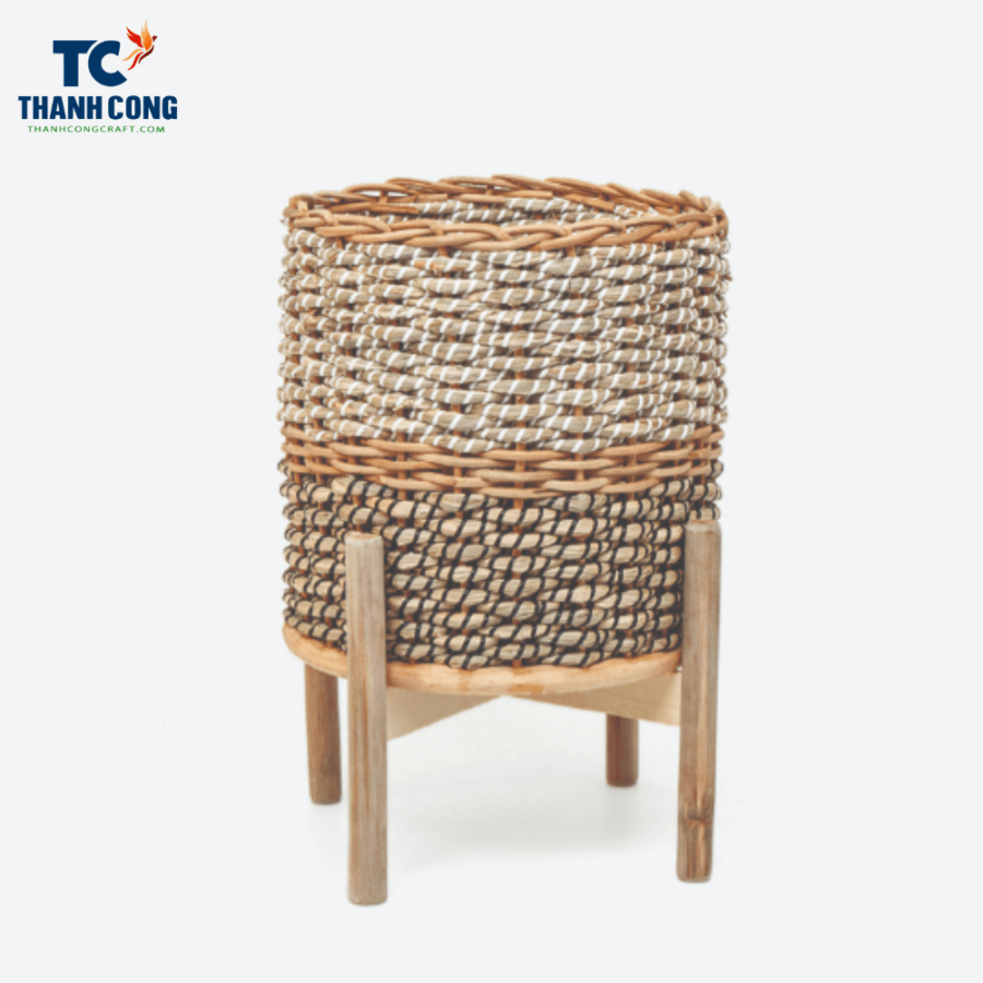 Seagrass planter basket With Leg