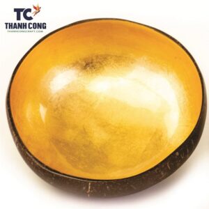 Gold metallic coconut shell bowls wholesale