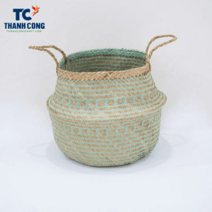 Turquoise seagrass belly basket vietnam