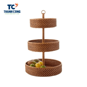 Three tier rattan fruit basket, 2 tier rattan fruit basket rattan hanging fruit basket