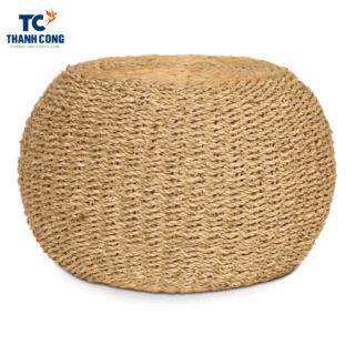 round jute pouf, round jute ottoman, round jute pouf ottoman