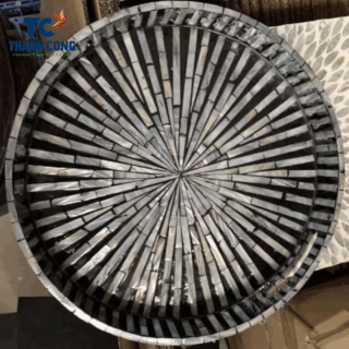 black mother of pearl tray