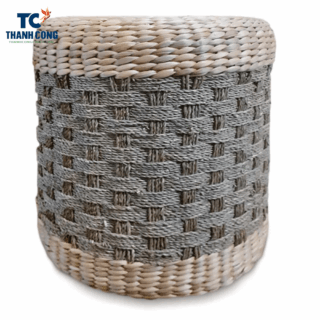Round Jute Pouf