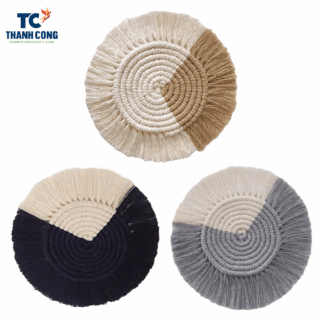 macrame coaster, macrame placemat, round macrame placemats