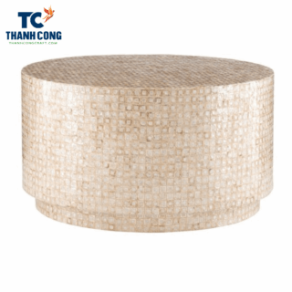 Mother of Pearl Drum Table