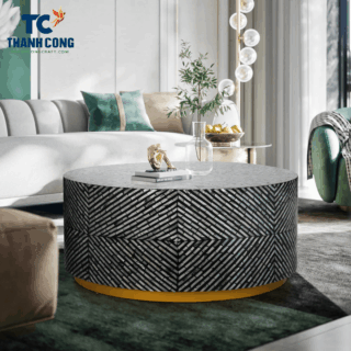 Mother of Pearl Coffee Table Round