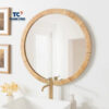 Rattan Bathroom Mirror, wicker bathroom mirror, rattan vanity mirror
