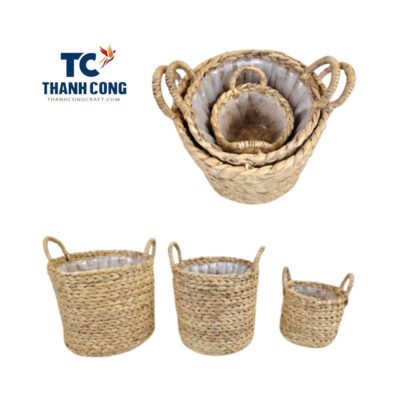 Water hyacinth planter basket