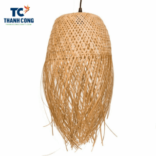 Bamboo Pendant Shade, Bamboo Pendant Shade With Tassels