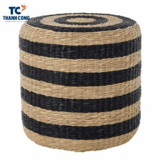 seagrass pouf, seagrass ottoman