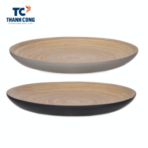 wholesale spun bamboo plate