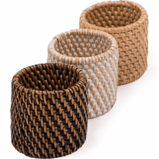 woven rattan napkin ring
