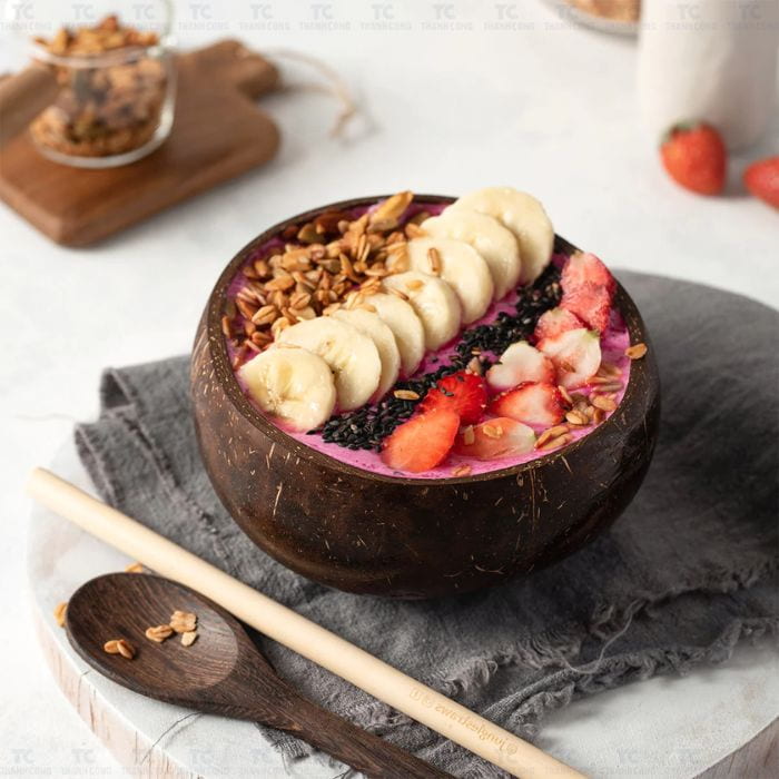 What to serve in coconut bowls? Smoothie bowl set by Thanhcongcraft