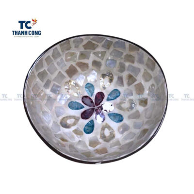 Lacquer Coconut Bowl with Mother of Pearl Inlaid, coconut shell bowls wholesale