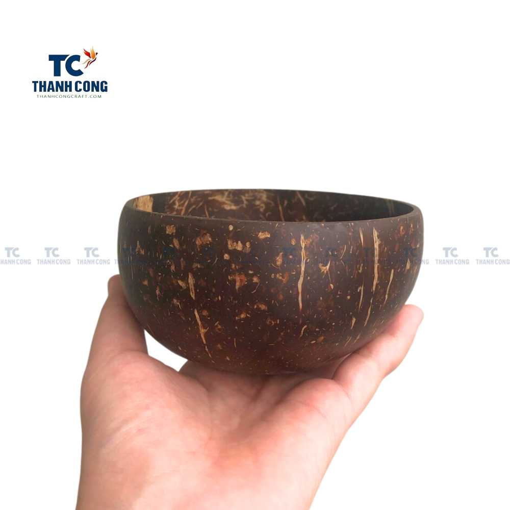 Polished coconut shell bowl