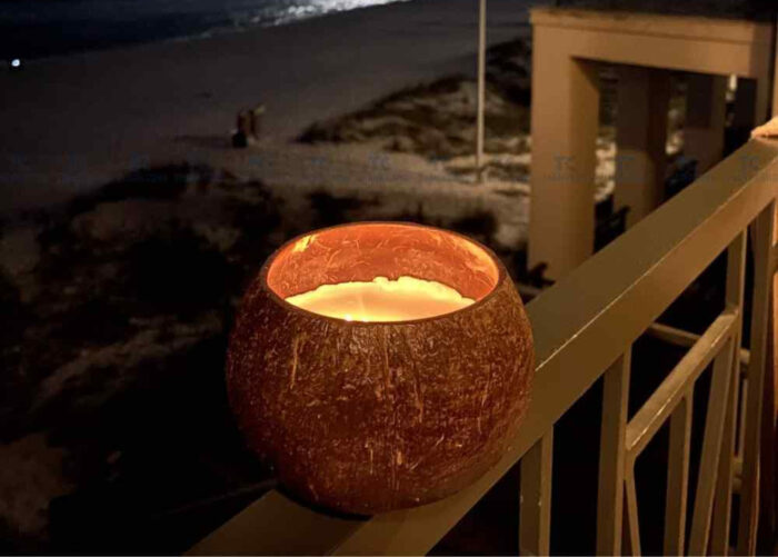 Coconut bowl candles are versatile and can be used in various settings