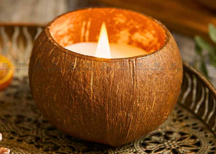 Coconut bowls candles Craft