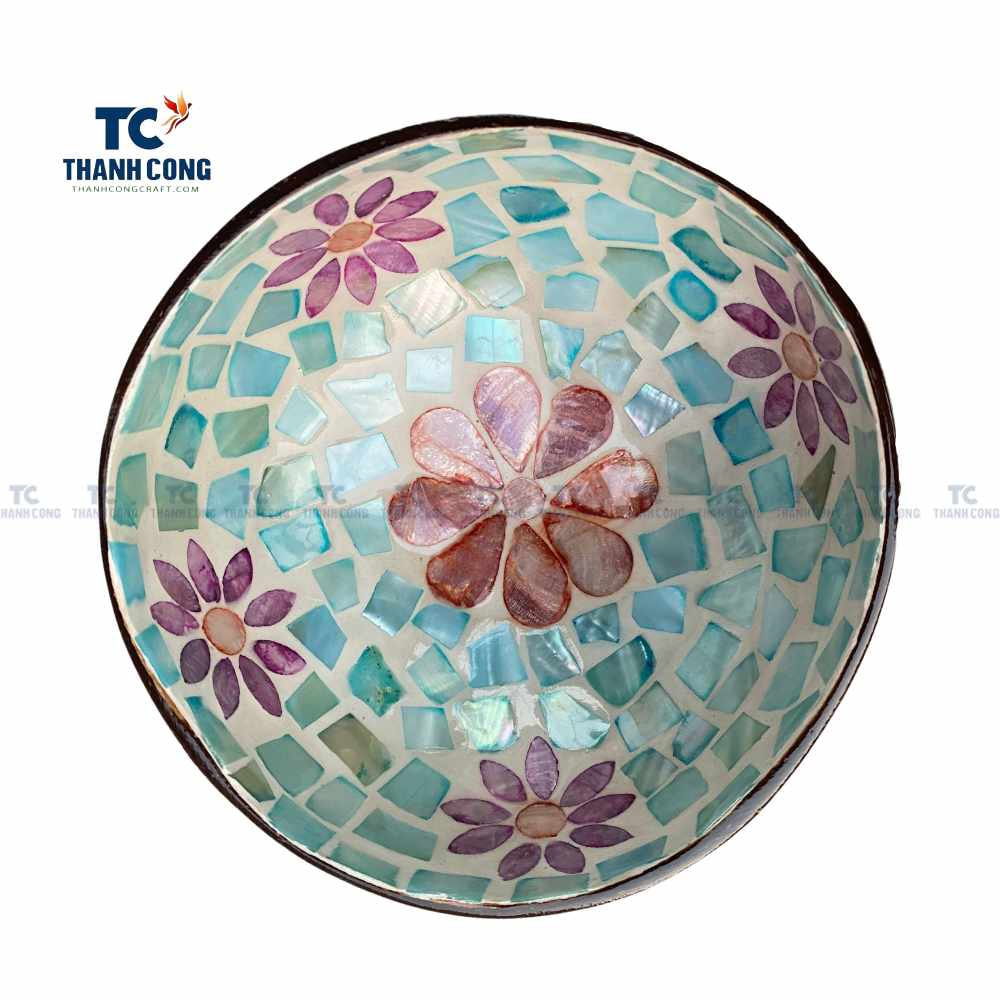 Coconut Bowl with Mother of Pearl Inlaid (TCCB-23048)