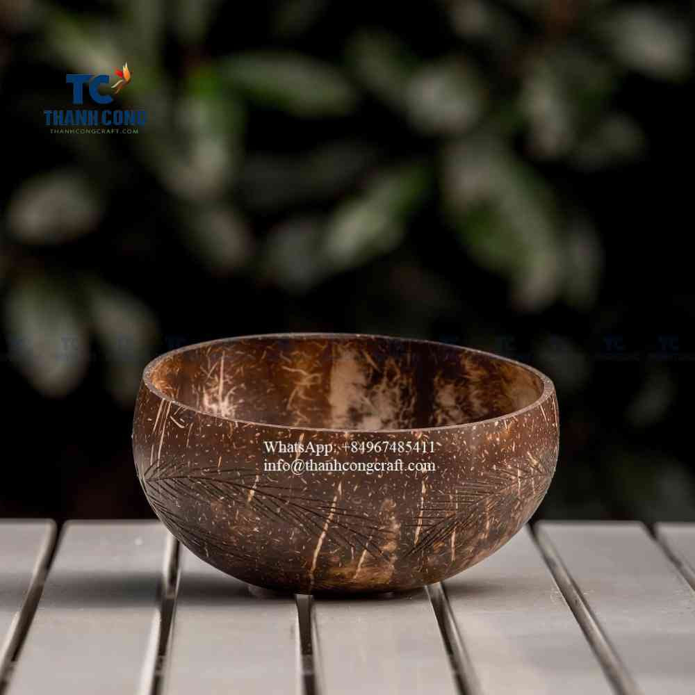 Coconut Shell Bowls with Spoon Set
