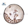 Coconut Bowl with Coconut Tree Inlaid, coconut shell bowls wholesale