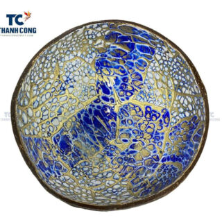 Coconut bowl with eggshell inlaid