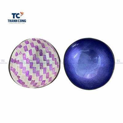 Coconut bowl with mother of pearl inlaid