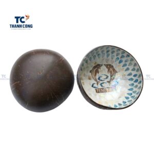 Dolphin Shape Inlaid Coconut Bowl Wholesale with Optional Logo Name, coconut shell bowls wholesale