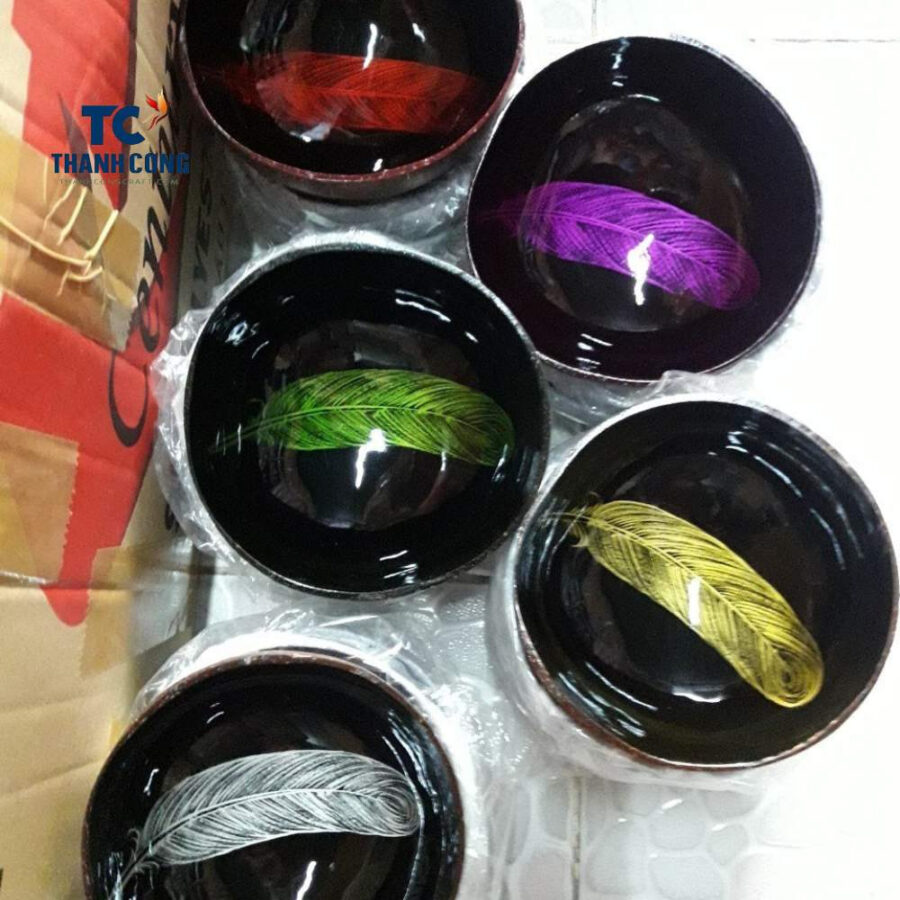 Lacquer coconut shell bowls wholesale