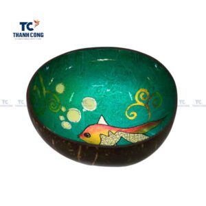 Coconut shell painting, coconut shell bowls wholesale