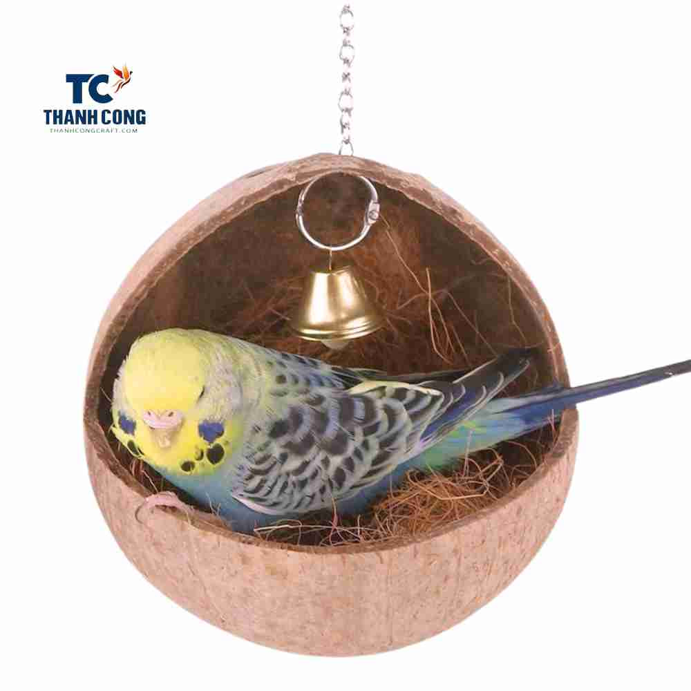Coconut shell craft for birds