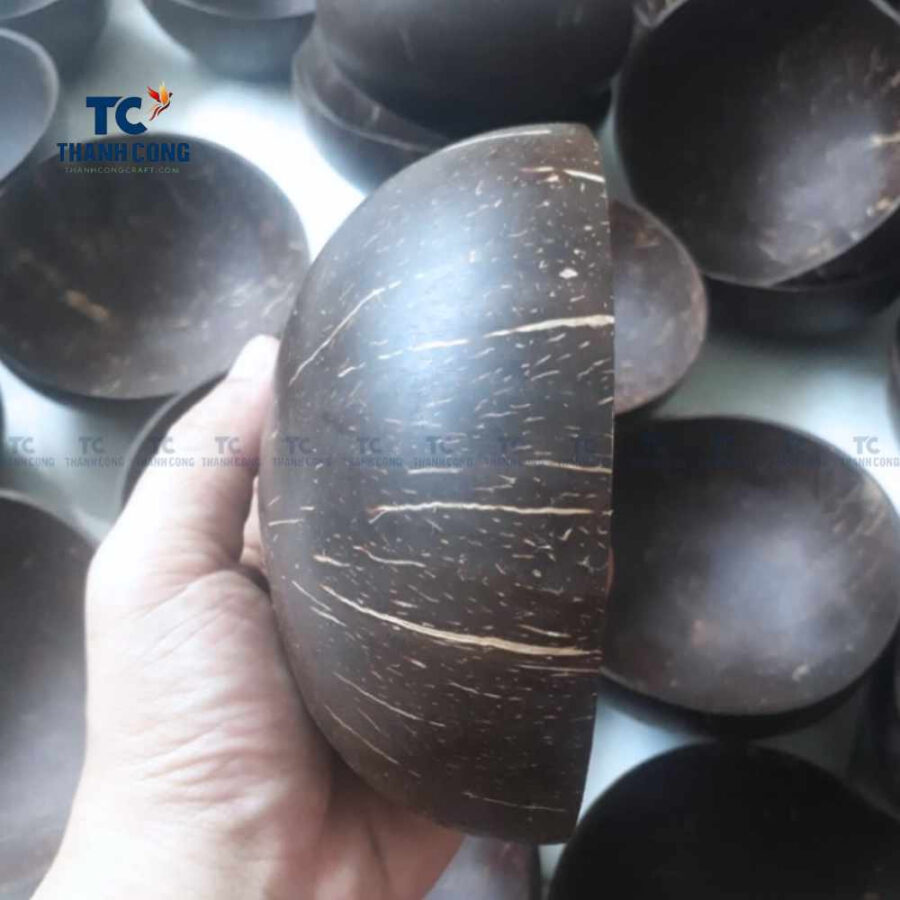 Polished coconut shell bowls