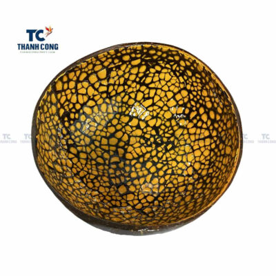 Coconut bowl with egg shell inlaid - (TCCB-23032)