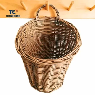 Woven Rattan Wall Basket Decor